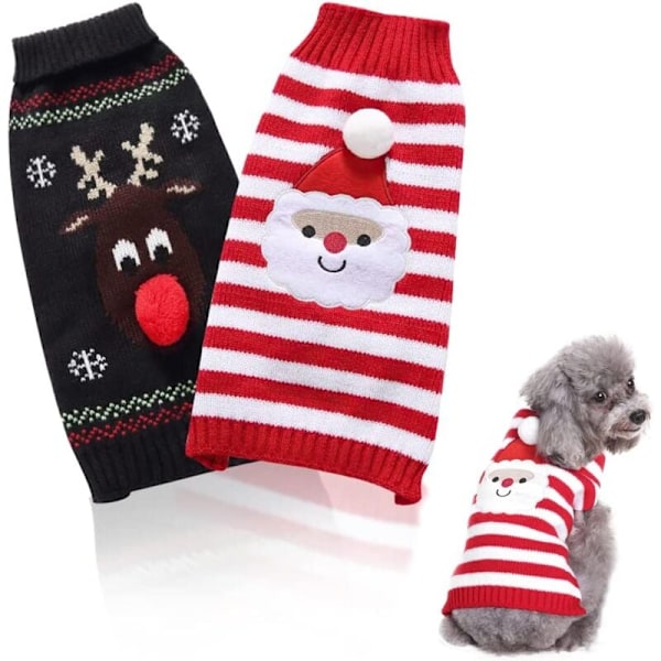 Jultröjor för små hundar - Jultröja för små hundar - Enkel jultröja för små hundar - Söt julklapp till kattunge och valp (stil 1 S)