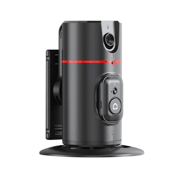 Ny mobiltelefon följer kamera Pan/Tilt Desktop Live Panoramic Follow Camera Stand med 360 graders rotation Smart Stand（Svart）