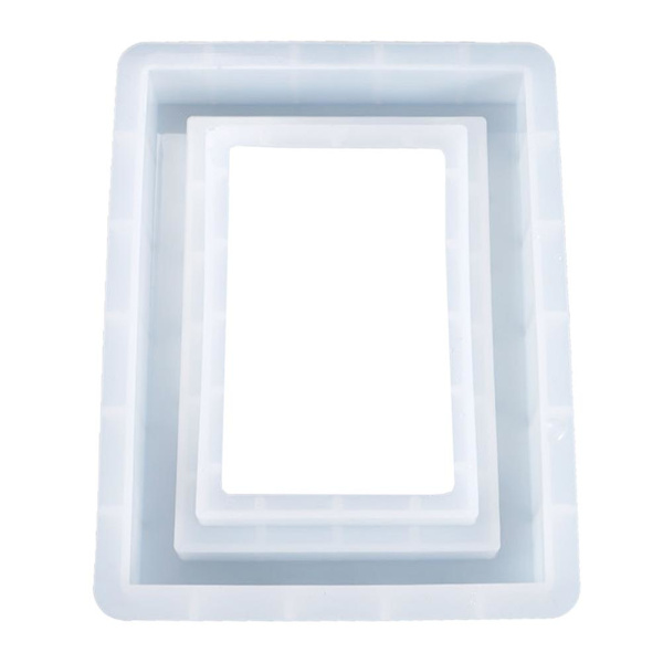 Fotoram Epoxihartsform Rektangulär Fotoram Hantverk Gjutform (20.5X15.5X3CM, som visas på bilden)