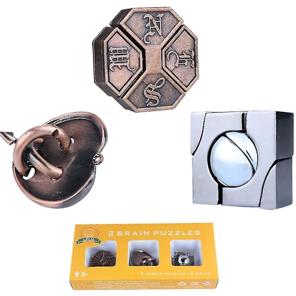 Hjärngympa Metallpussel 3D Lås Upp Interlocking Pussel Vuxna Pedagogisk Leksak, Pussel Switch Spel - -