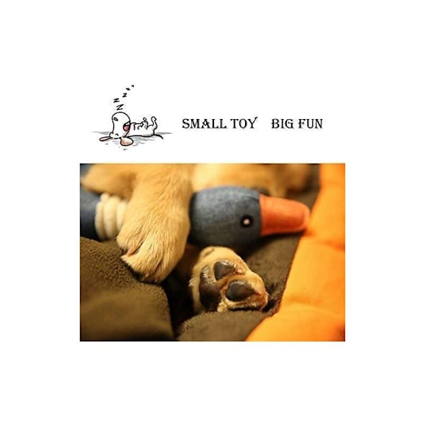 Valp leksak spel rekvisita interaktiv plysch hund gåsformad leksak mjuk blå present överraskningsversion 32cm