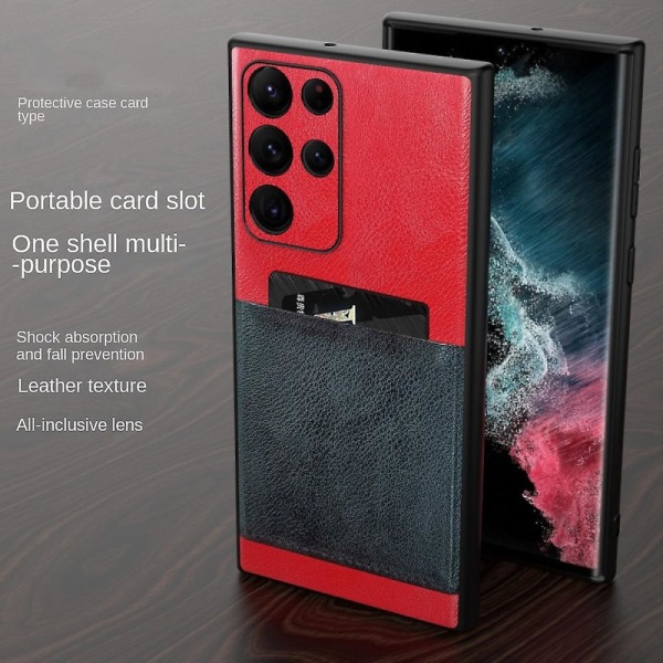 Kompatibel med Samsung S23 Ultra Skal, Skyddande Skal, Högkvalitativt Material, Heläckande Snygg Design, Perfekt för Modemänniskor (Blå)