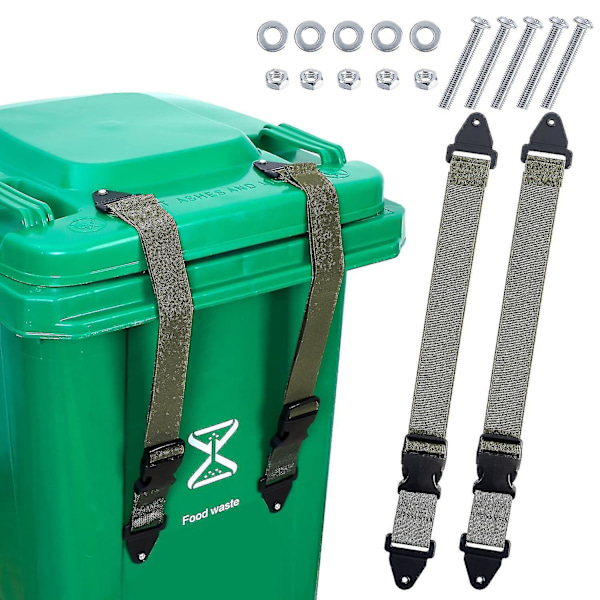 Lås för soptunnelock, utomhus soptunnelock för djursäkerhet (2-pack) [xc]
