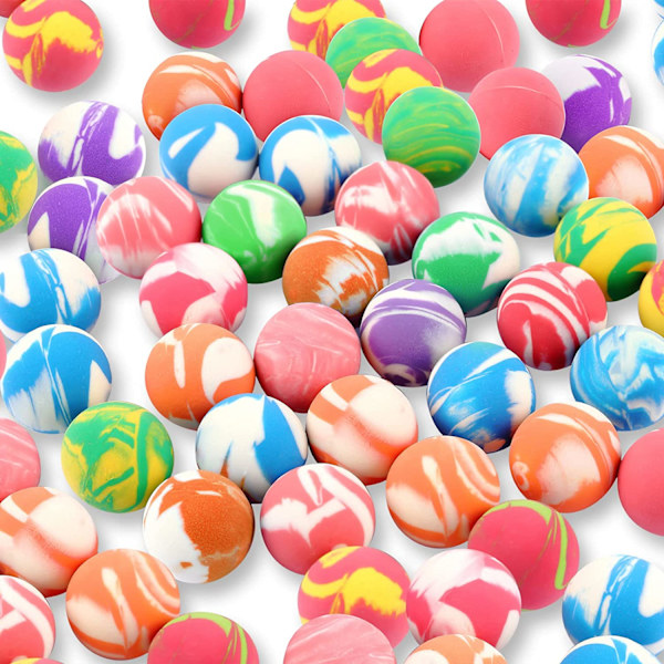 100 stycken små studsbollar i gummi med hög studs