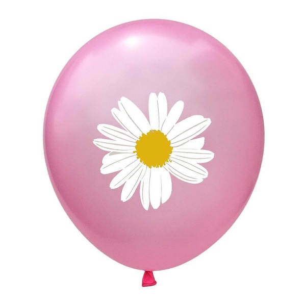 Bedårande Daisy-ballonger, färgglada latexballonger för fester med 12 tum runda, livfulla färgglada ballonger för alla firanden eller evenemang (Blå (2 st))