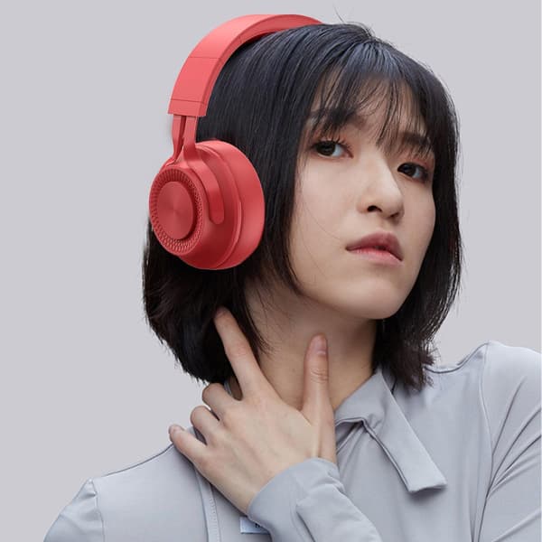 Tung bas brusreducerande headset hopfällbart infällbart sport trådlöst Bluetooth headset 20240569（Röd）