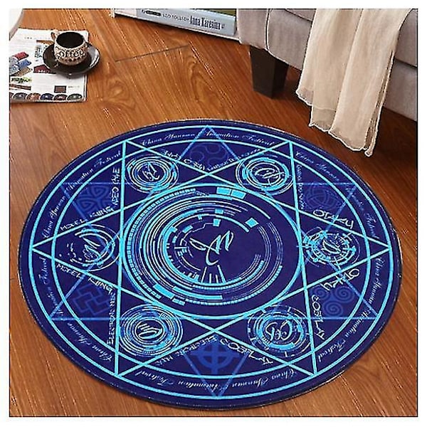 Anime Sakura Magic Array Matta（100cm，Svart vit）