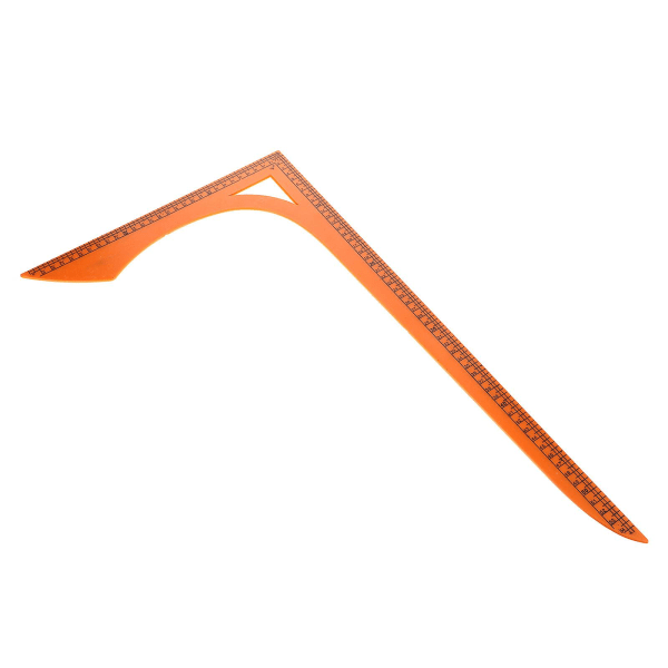 1 L-muotoinen ompeluvakaviivain, vaatekappaleiden tilkkutyöviivain, ompelu- ja leikkausviivain (55,70X31,00X0,30CM, oranssi)