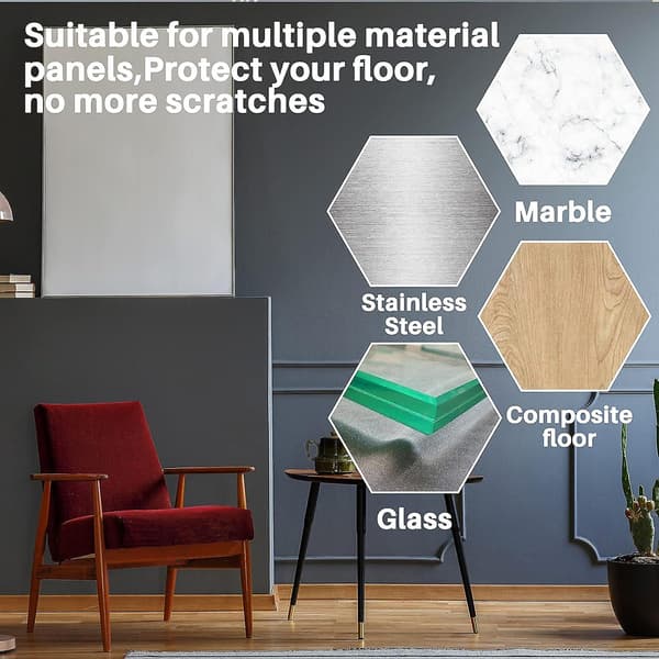 4 stk møbelglider, Teflon selvklebende møbelglider, egnet for ulike gulv av glatte materialer (rund, 50mm)
