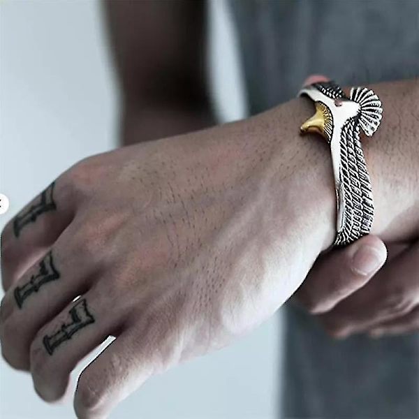 Viking örn manschett armband Alla hjärtans dag present till pojkvän justerbar