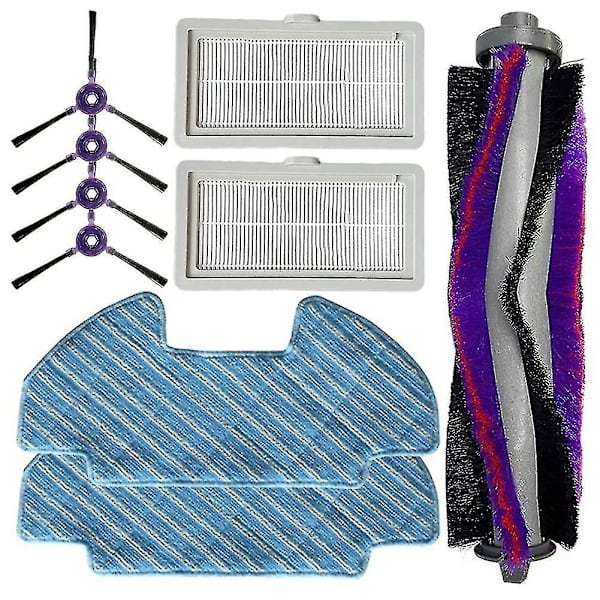 9 stycken / set rullsidoborste torkfilter ersättning kompatibel Samsung Powerbot-e Vr05r5050wk dammsugare reservdelar（Som visas）