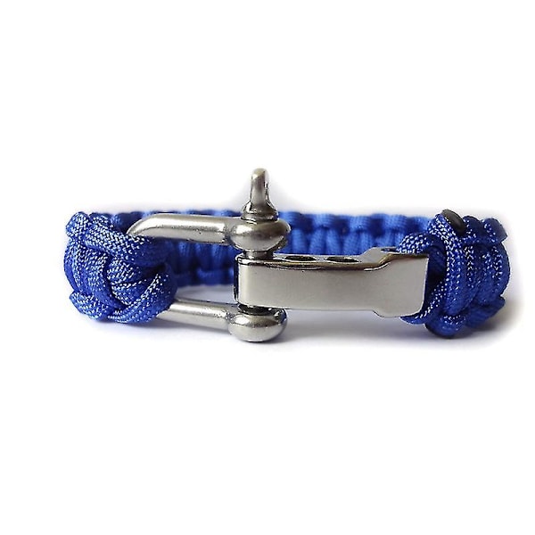 Udendørs Camping Rustfrit Stål Armbånd Mænd Paracord Faldskærmstov W（1）
