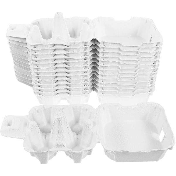 50-pack tomma äggkartonger massa äggbehållare äggbricka hållare äggbulk kartong (10X10cm som visas på bilden)
