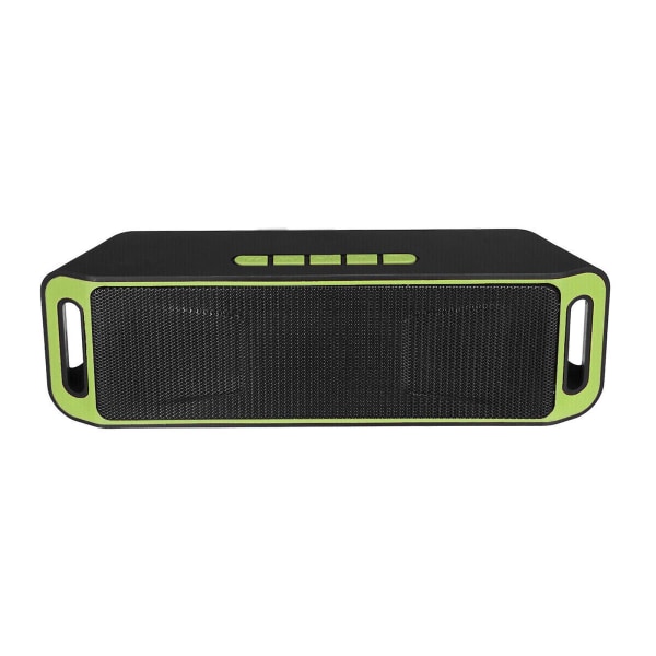 Bærbare Bluetooth-høyttalere, trådløs høyttaler høy stereolyd, utendørs høyttaler, dyp bass（grønn）