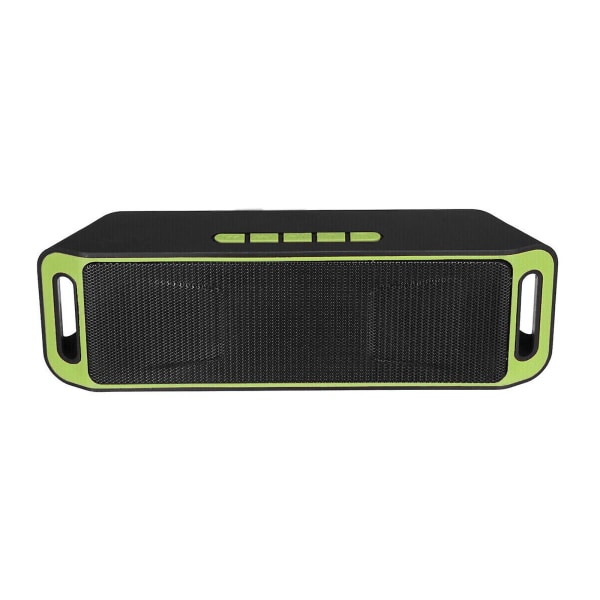 Bluetooth Speaker Portable Wireless Outdoor Stereo Bass USB TF FMs Radio（Green）