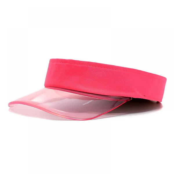 Solhatt, bred brätte solhatt mjuk polyester, justerbart spänne hopfällbar design idealisk för resor och strandsemester resor och sport (mörkrosa