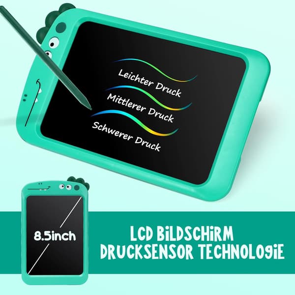 8.5\" LCD Skrivplatta Dinosaurie Ritbord, Barnpresent Grön