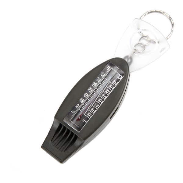 Set med bärbar utomhuskompass förstoringsglas termometer multifunktionsvisselpipa