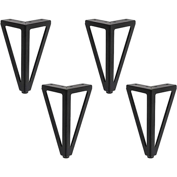 Set med 4 möbelben för TV-bord, soffbord och mer. (15 cm, svart)