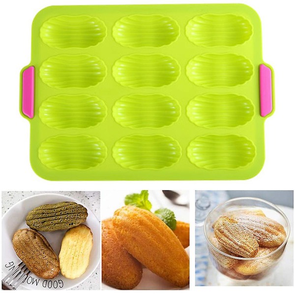 Grøn Madeleine brød kageform 12 skaller | Kageform