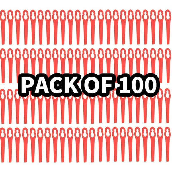 100-pack gräsklippare gräsklippare bladersättning plastblad sladdlös gräsklippare bladersättning skärblad trädgård gräsmatta stort hål 12mm litet