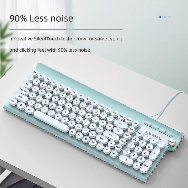 Trådbundet tangentbord med telefonhållare Kontorstangentbord Söt design för Windows/mac/lapt