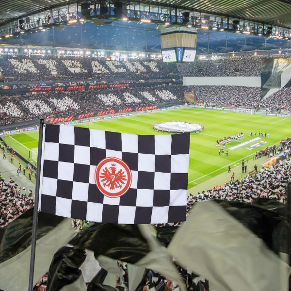 Eintracht Frankfurt Flag 150*90 cm / 3*5ft Frankfurt Football Club Udskrivningsbanner, Splinterny（B，Multicolor）