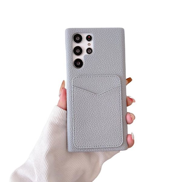 Kompatibel med Samsung S23 Ultra-fodral, Anti-fingeravtrycksdesign, Fullt skydd, Kylfunktion, Lämplig för daglig användning utomhus (Grå)