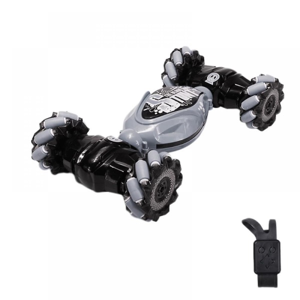 Gestkontroll RC Stuntbil, Fjärrkontroll Gestkontroll Leksak Bil, RC Bil Leksak, Dubbelsidig Roterande Buggy 360 Graders Vändning med Lampor