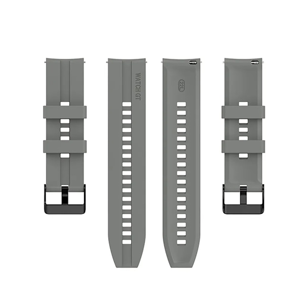 22mm silikonarmband ersättning för HUAWEI Watch GT3 GT2 Pro GT Runner tillbehör (grå) grå