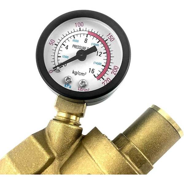 DN20 Mässingsvattentrycksreduceringsventil med justerbar tryckreduceringsventilmätare