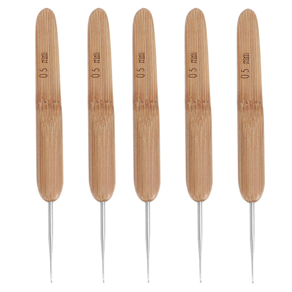 5 pakke flettet hækle hår strikkepinde flettet hækle nål (14X1.2 cm, A)