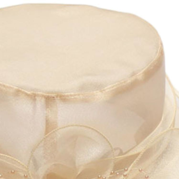 Solhatt, sval och bekväm solskydd elegant solhatt med organza tyg och rosettdetaljer - perfekt för utomhusaktiviteter (ren ros)