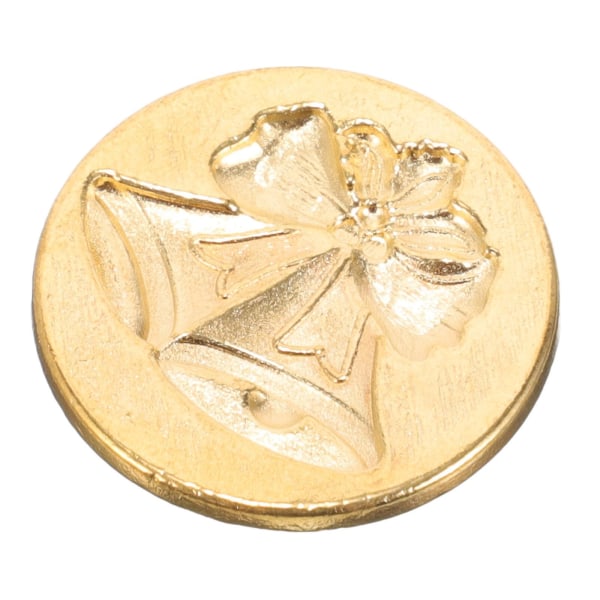 Dekorativt frimærkehoved til vokskuverter, metalvoksstempelhoved, gavesegltilbehør (2.50X2.50X1.00CM, guld)