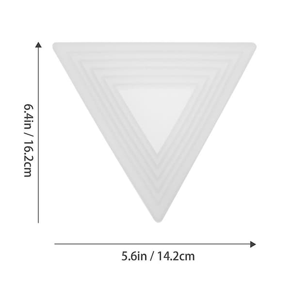 1 st Silikonform Praktisk Hållbar Hög Kvalitet Triangulär Bricka Form Förvaringsbricka Gjutform (16.2X14.2cm, Vit)