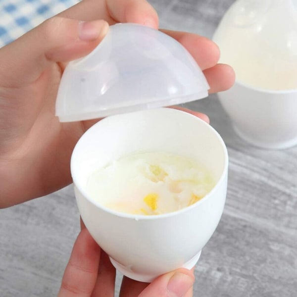 Mikrovågsugnsäggpocherare Mikrovågsugnsäggpocherare Mikrovågsugnsäggpocherare Äggpocherare Kokare Äggpocherare Köksredskap Äggpocherare 6-pack (Vit)