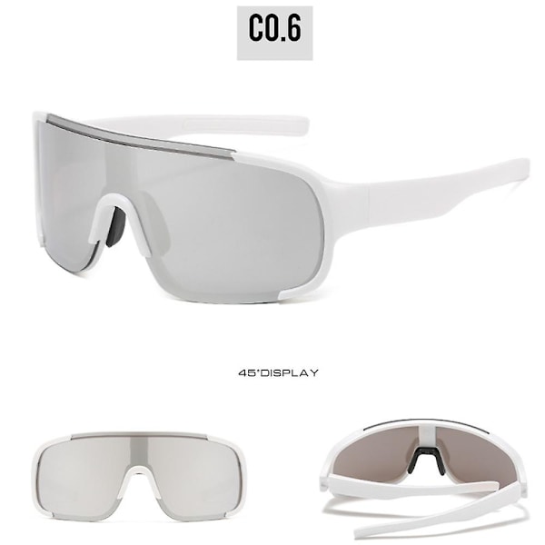 Solglasögon för män, polariserade solglasögon, snygg modern look, bländfria linser, klar utomhusvision, hållbara linser (Silver)