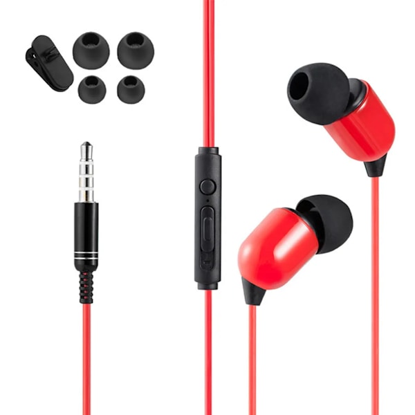 3 meter 3,5 mm trådbundet headset live-sändningsheadset med/utan mikrofon Vit