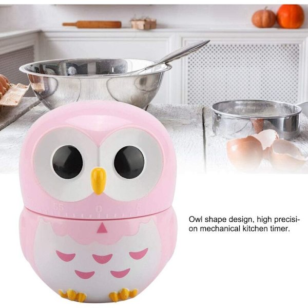 Kök Timer, 1-55 Minuter Kök Timer Ägg Timer Hög Mekanisk Timer, Rosa