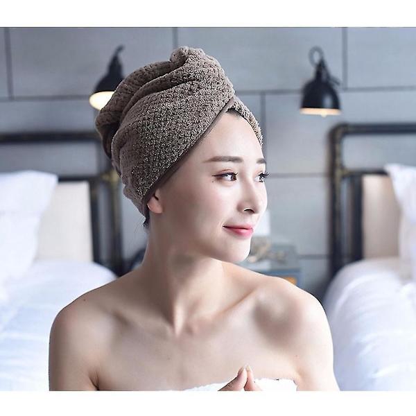 Snabbtorkande hårturban, 2-pack, handduk i superfint fiber för bad
