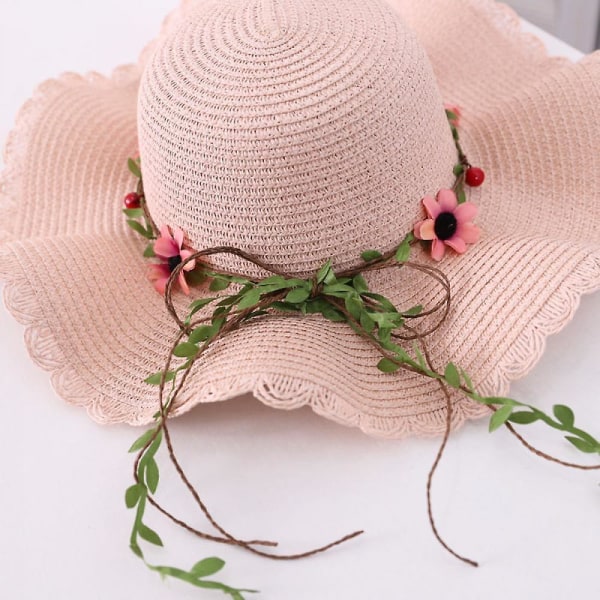 Solhatt, vår premium solhatt håller ditt huvud svalt och bekvämt för att njuta av utomhuslivet Passar till alla kläder - chic solhatt för alla tillfällen (ljusrosa)