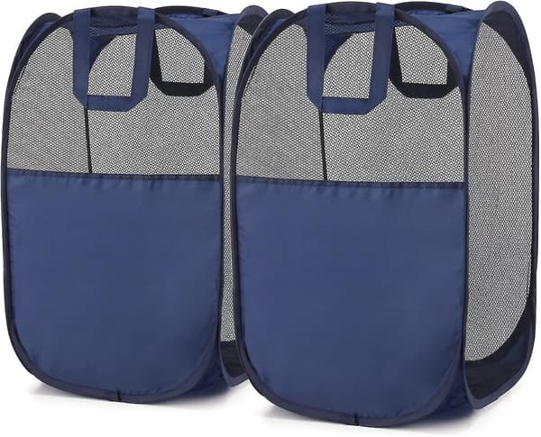 Tvättpåse i nät, blå, 2-pack