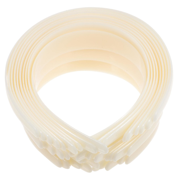 Vit plast pannband personliga håraccessoarer (15X13X2cm, Vit)