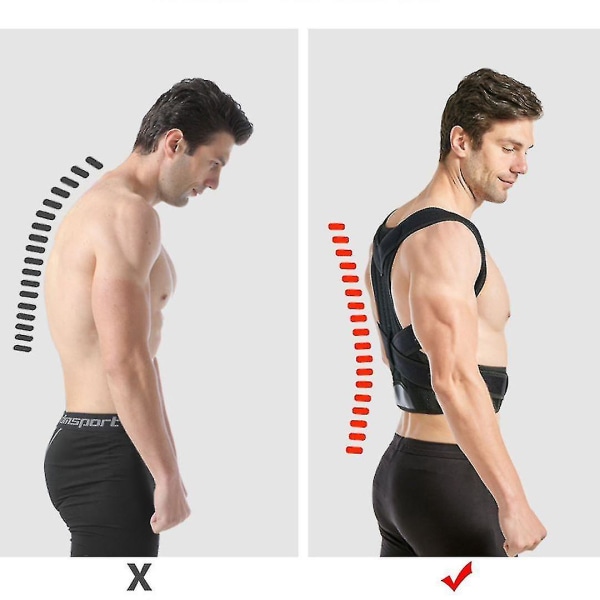 Ryggstödshållningskorrigering för kvinnor och män - Lindring för smärta i midja, rygg och axlar Förbättra ryggställningen och ge ländryggsstöd_gzyv（M）