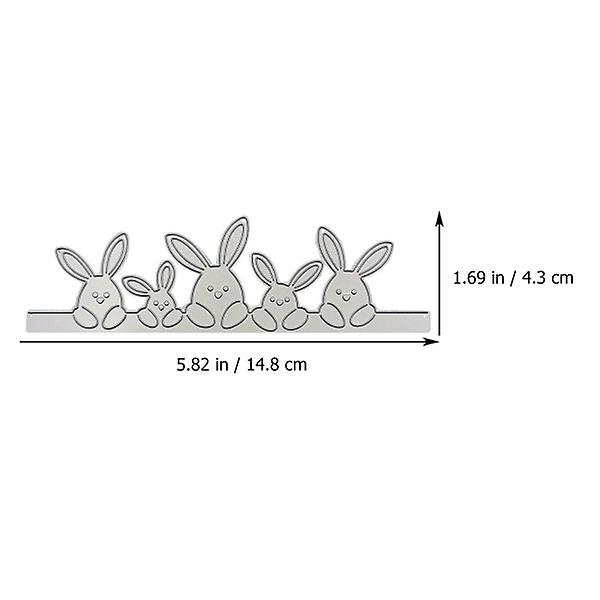 2 st påskägg stansformar DIY stencil stansformar Scrapbook mall papper stansformar (4.3X14.8CM, silver)