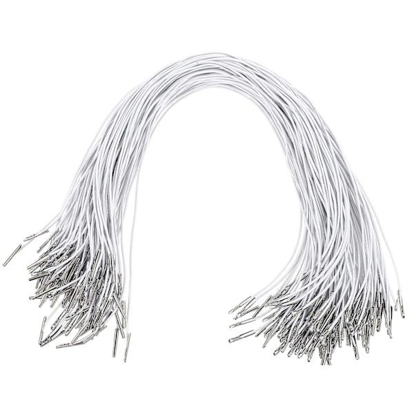 100 stk. hat elastisk snor tøj elastisk snor fiksering snor DIY maske elastisk snor (35.5X0.1 cm, hvid)