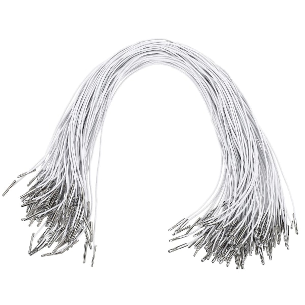 100 stykker hatt elastisk snor klær elastisk snor festesnor DIY maske elastisk snor (35,5X0,1 cm, hvit)