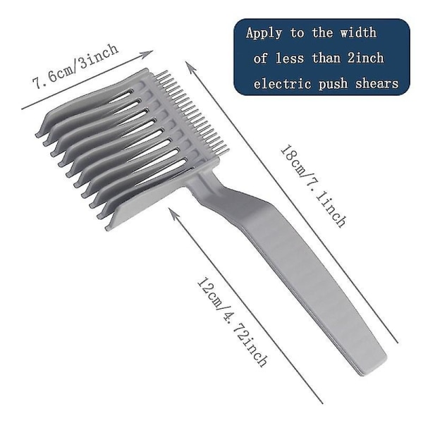 A Haircut Fade Combs, Professionally Curved Positioning Comb, Gradienter Design Hair Cutting Comb With Ergonomic Design, Comb For Barbe At Home（Gray）