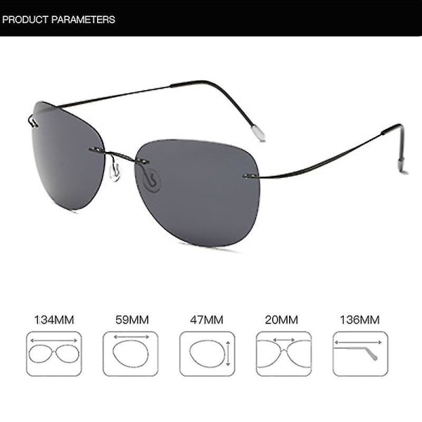100 % titan polariserte solbriller Gafas Solbriller for menn Eyewear-xmd（ZP2117-C4）