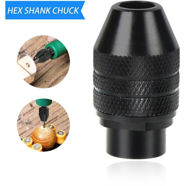 1 st Multi Quick Change Nyckellös Chuck Universal Chuck Ersättning för Dremel 4486 Roterande Verktyg Borrtillbehör